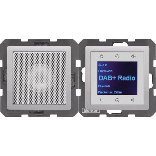 Berker - Elektronik-Gerät für Installationsschalterprogramme Radio mit Lautspr. DAB+, B 30806084 t.,Q.x alu