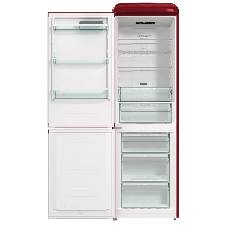 Gorenje - Kühl-/Gefrierkombination Kühl/Gefrierkombi ONRK 619 DR-L burgun Retrodesign