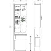 uesa - Gehäuse/Schaltschrank (leer) Marktplatzverteiler MV-S-A070-02 2100x590x320mm