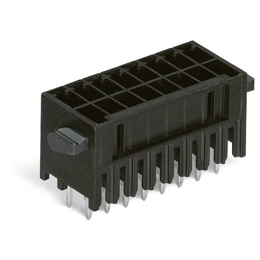 WAGO - Leiterplattensteckverbinder THT-Stiftleiste 2-reihig 713-1408/037-000 0,8x0,8,gerade,sw − 25 Stück