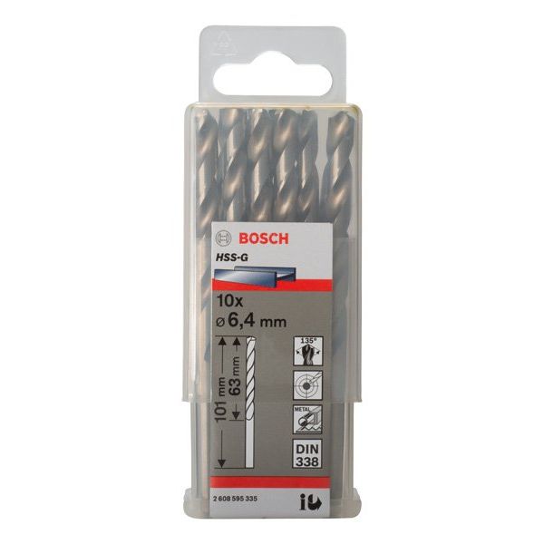 Bosch - Bohrer PRO Metal HSS-G 2608595335 Spiralbohrer 6,4 x
