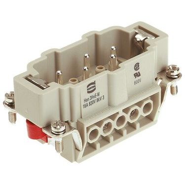 Harting - Kontakteinsatz für Rechtecksteckverbinder Kontakteinsatz 09340032601 6p f. Stiftkontakt
