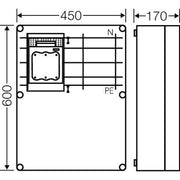 Hensel - Sicherungslasttrennschalter mit Gehäuse Mi-NH-Sich.lasttr.gehäuse Mi 6678 1xNH1, 400A, 5p