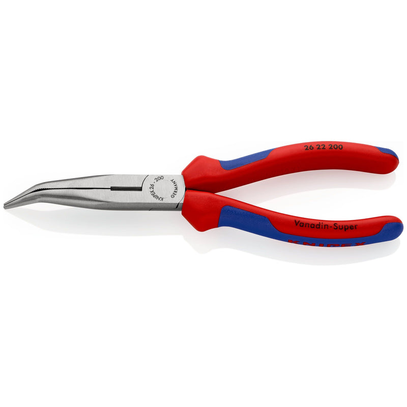 Knipex - Flachzange Flachrundzange 26 22 200 mit Schneide, 200mm