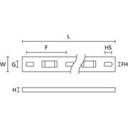 HellermannTyton - Befestigungssockel und -element für Kabelbinder Kabelleiste MSMP5-N66-NA − 100 Stück