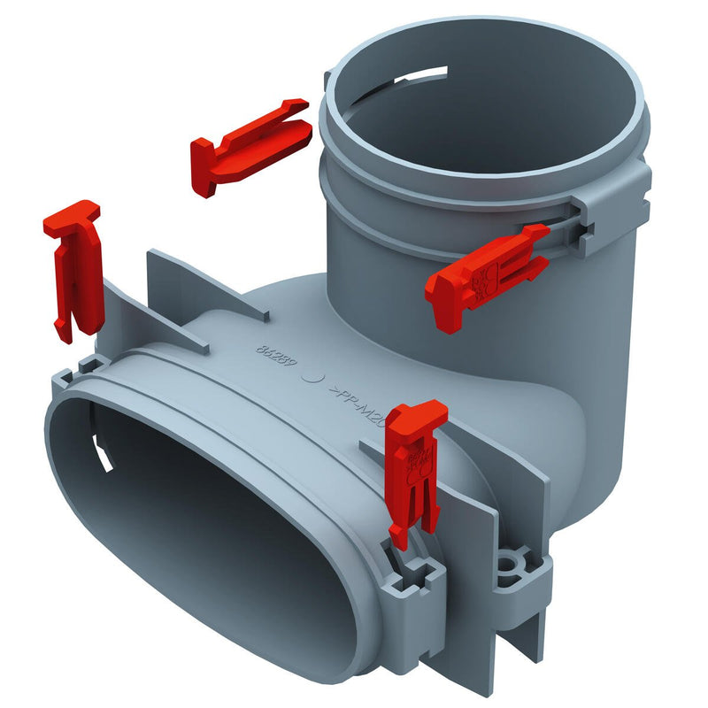Helios Ventilatoren - Zubehör/Ersatzteile für Ventilatoren FlexPipe Übergang FRS-ÜV 51-75 90 Grad