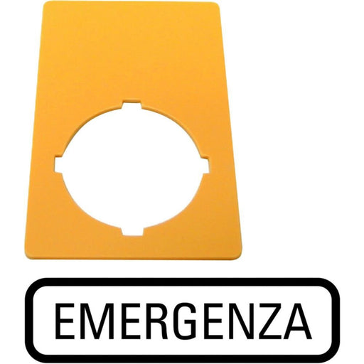 Eaton - Bezeichnungsschild für Befehlsgeräte NOT-AUS-Schild M22-XZK-I99 EMERGENZA − 10 Stück by Eaton
