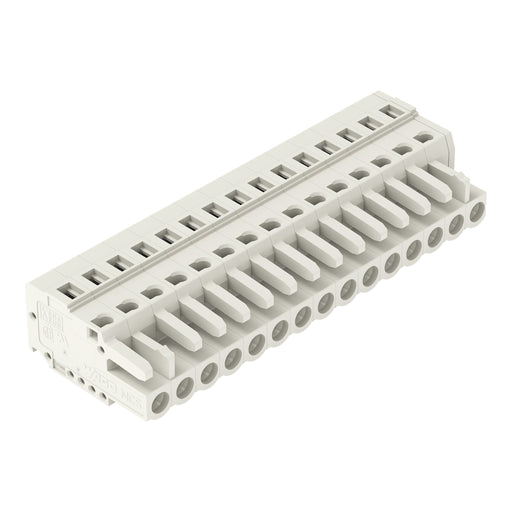 WAGO - Kabelsteckverbinder für Leiterplattensteckverbinder 1-Leiter-Federleiste 721-115/026-000 CAGECLAMP 2,5mm²,lgr − 25 Stück
