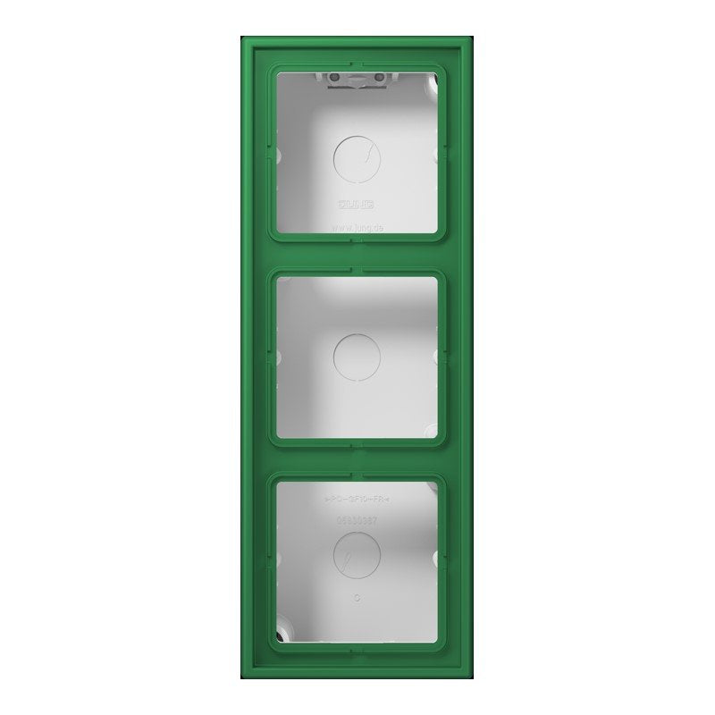 Jung - Aufputzgehäuse für Unterputzgerät Aufputz-Kappe 3fach LC 583 A 219 vert fonce (32050)