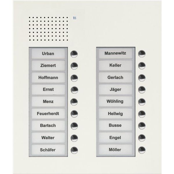 TCS Tür Control - Türstation für Türkommunikation Audio Außenstation PUK 18 PUK18/2-WS Tasten 2-spaltig UP