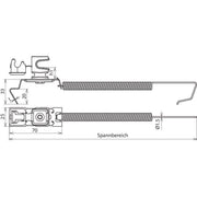 DEHN - Dachleitungshalter für Blitzschutz Dachleitungshalter DLH SSL 8 H36#204449 light NIRO
