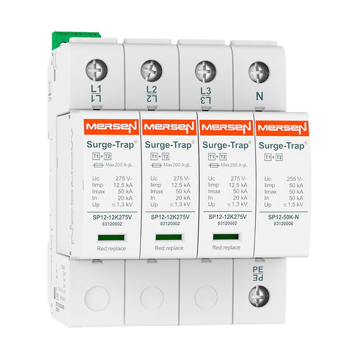 Mersen - Blitzstromableiter für Energietechnik Überspannungsableiter STPT12-12K275V-4PGM Typ 1+2,4-pol.12,5kA