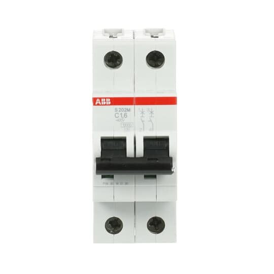 ABB Stotz S&J - Leitungsschutzschalter Sicherungsautomat S202M-C1,6 10kA 1,6A C 2p