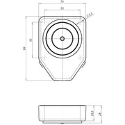 Assa Abloy effeff - Haftmagnet für Türfeststellanlage Magnet 830 ISU 500N 830-5ISU----F90 24V U-Taster