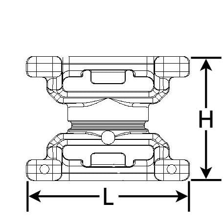 HellermannTyton - Befestigungssockel und -element für Kabelbinder Verbindungselement DSWS4 sw − 2200 Stück