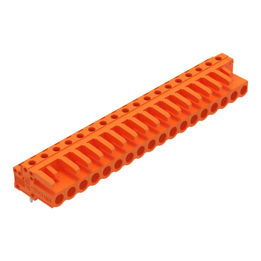 WAGO - Leiterplattensteckverbinder THT-Federleiste abgewink. 232-278 Maß 5,08mm,orange − 25 Stück