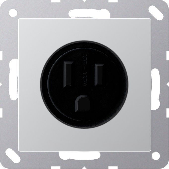 Jung - Steckdose alu A 521-15 AL 15A 125V Schutzkont