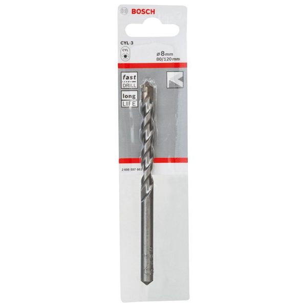 Bosch - Bohrer Betonbohrer CYL-3, 8 x 80 2608597663 x 120 mm d 7,5 mm