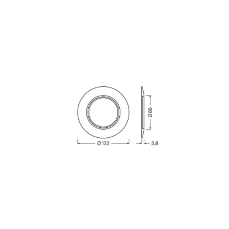 Ledvance - Mechanisches Zubehör/Ersatzteile für Leuchten Sanierungsring SP RING D133 WT D133, ws