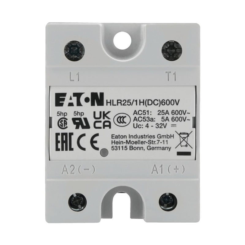 Eaton - Halbleiterrelais Halbleiterrelais, Hockey HLR25/1H(DC)600V Puck, 1-phasig, 25 A