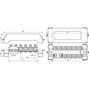 DEHN - Potentialausgleich-Schiene Potentialausgleichschiene PAS 11AK K12 10x2,5-95/Rd10