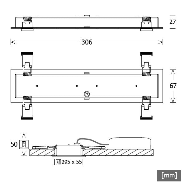 LTS Licht&Leuchten - Downlight/Strahler/Flutlicht LED-Einbauleuchte CHOCM-R 171. #665591 830 DALI sw