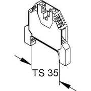 Niedax - Potentialausgleich für Geräteeinbaukanal Schutzleiteranschluß GSLR 4-2 für Tragschiene − 10 Stück