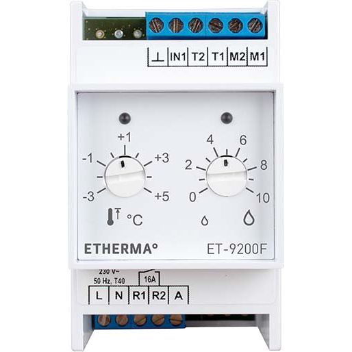 Etherma - Temperaturregler Reiheneinbau Steuerung o. Fühler ET-9200F f.Freiflächenheizung