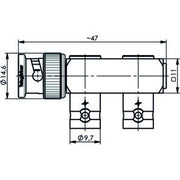 Telegärtner - Koax-Kupplung BNC T-Stück (M-F-F) 100023581 50 Ohm − 5 Stück