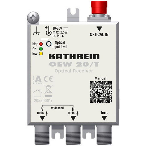 Kathrein - Signalwandler für Überwachungssystem Optischer Empfänger OEW 20/T 2xBreitband+1xDTT
