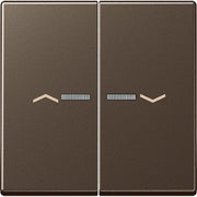 Jung - Abdeckung/Bedienelement für Installationsschalterprogramme Wippe Symb. Pfeile 2-f bel A 595 KO5 P MO mokka