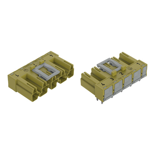 WAGO - Leiterplattensteckverbinder Stecker für Leiterplatten 770-875/011-000/073- 5-polig,hellgrün − 50 Stück