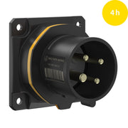 Walther Werke - CEE-Gerätestecker (IEC 60309) CEE NEO Anbaugerätestecker FW610404CC gerade 16A 4P 4h − 10 Stück