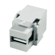 Telegärtner - Modulare Kupplung USB-Keystone f-f Typ A 100023178 RAL9003