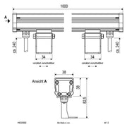 EVN Lichttechnik - Downlight/Strahler/Flutlicht LED-Wallwasher P65243602 si 3000K 24VDC IP65