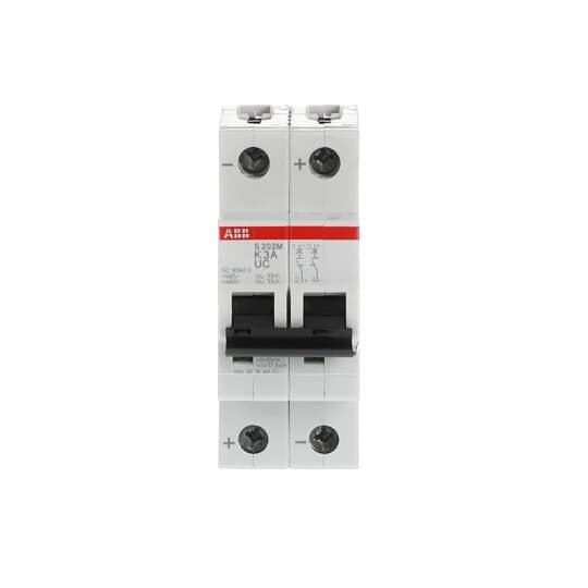 ABB Stotz S&J - Leitungsschutzschalter Sicherungsautomat S202M-K3UC 10 kA, 3 A, 2P