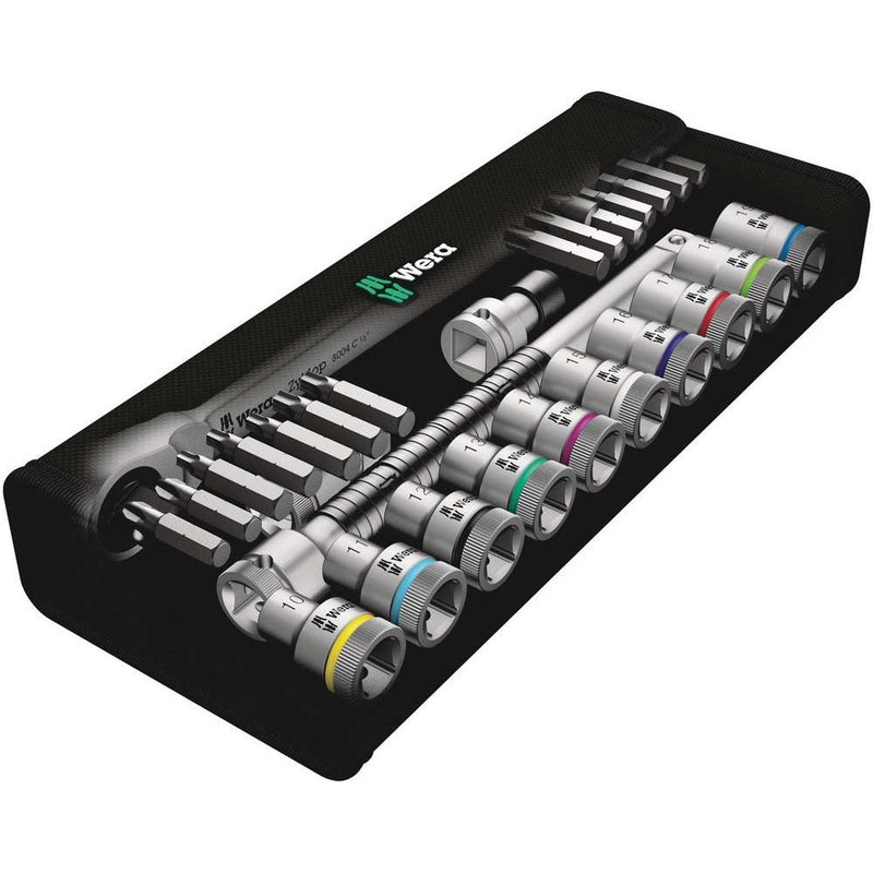 Wera - Werkzeugset Zyklop Metall-Knarrensatz 004078 1/2"-Antrieb, 7-tlg