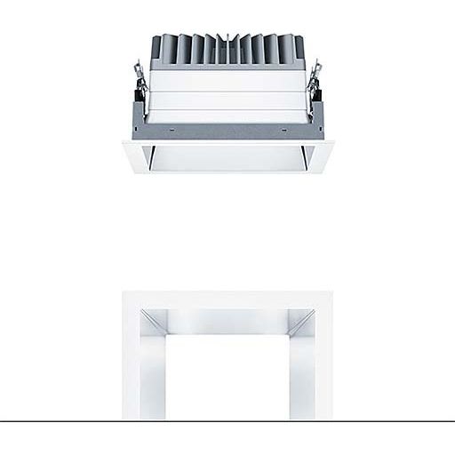 Zumtobel Group - Downlight/Strahler/Flutlicht LED - Deckeneinbauleuchte PANOS EVO #60815947 Q190H 840 230V AL WH