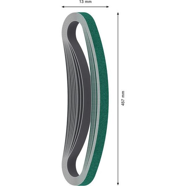 Bosch - Schleifpapier/Schleifvlies PRO Y580 Schleifband, 13 x 2608608Y48 457 mm, 80, 10-tlg