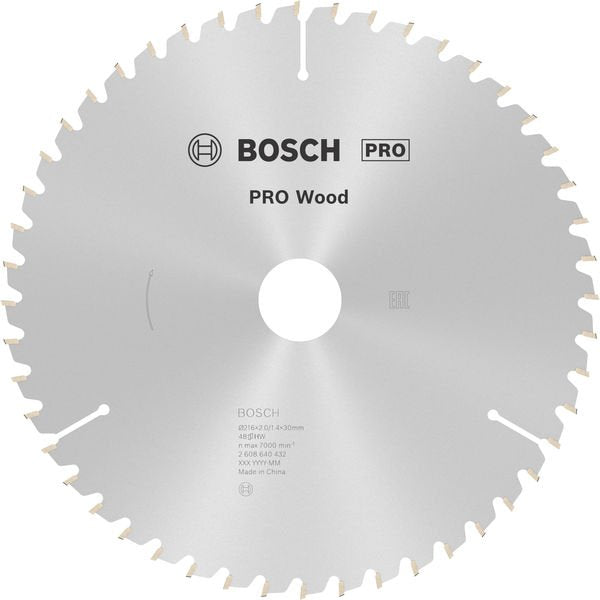 Bosch - Kreissägeblatt PRO Wood Kreissägeblatt, 2608640432 216 x 2 x 30 mm, Z48