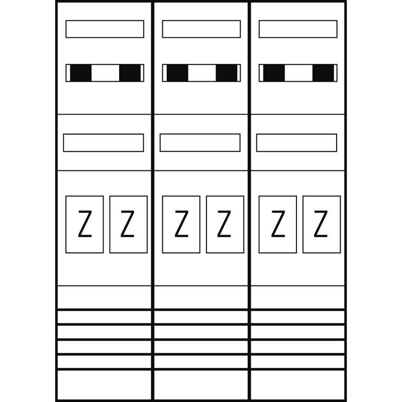 ABN - Zählerfeld Zählerplatz EZ37260 eHZ 6Z