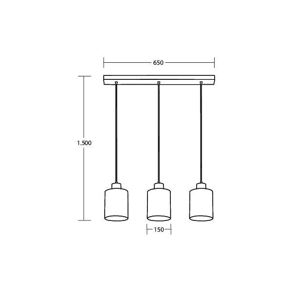 Brumberg Leuchten - Decken-/Wandleuchte Pendelleuchte 3x E27 57425080