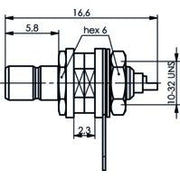 Telegärtner - Koax-Steckverbinder SMB-Einbaustecker AU 100024846 Einbau von vorne − 5 Stück