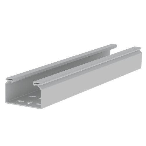 Unex - Kabelrinne Kabelbahn gelocht grau 66100-48 60x100 U48X RAL7038 − 24 Meter
