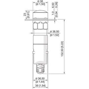 Stahl - Explosionsgeschützte Signalleuchte LED Leuchtmelder 8013/321-al #269659 10.80 - 28 V
