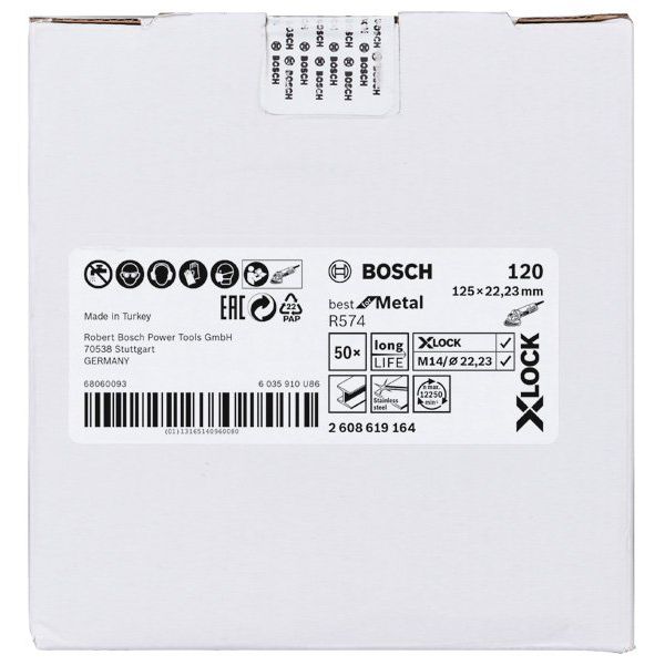 Bosch - Trenn-/Schleifscheibe PRO R574 X-Lock 2608619164 Fiberscheibe 125 mm