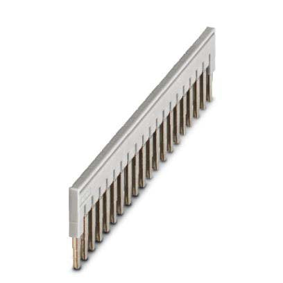 Phoenix Contact - Querverbinder/Brücker für Reihenklemme Steckbrücke FBS 20-4 GY 20-polig, grau − 10 Stück