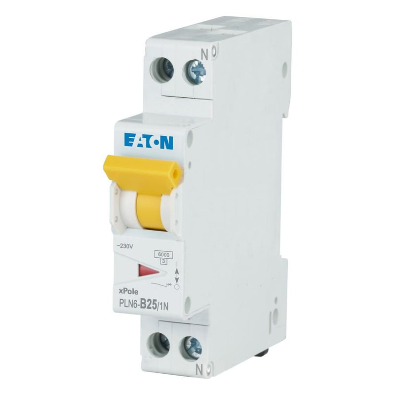 Eaton - Leitungsschutzschalter PLN6-B25/1N-DE 25A, 1p+N,Steckkl. B