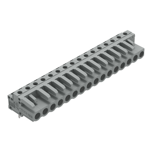 WAGO - Leiterplattensteckverbinder THT-Federleiste abgewink. 232-246 Rastermaß 5mm,grau − 25 Stück