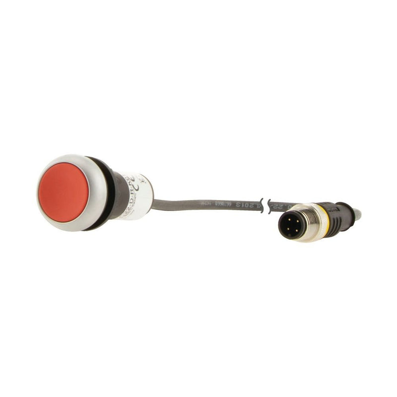 Eaton - Drucktaster, Komplettgerät Drucktaste flach tastend C22-D-R-K01-P1 1Ö 4polig 0.2m rot